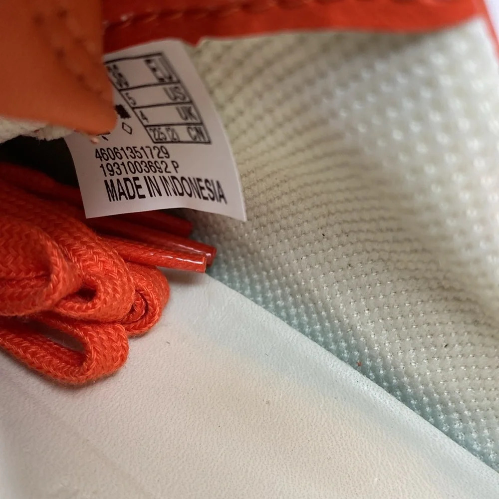 NWOT Ecco Orange Leather Soft 7 Lace Up Sneaker - Picture 9 of 13